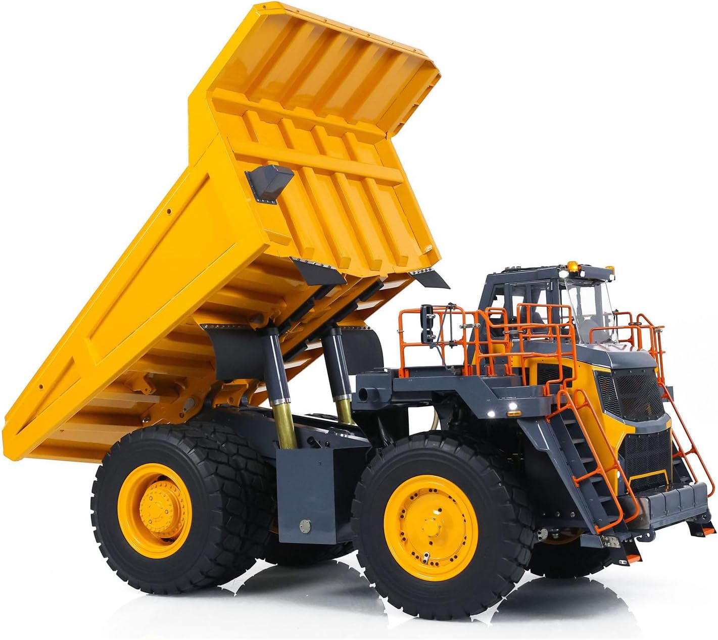 TOUCAN RC HOBBY LESU 1/16 Metal Hydraulic RC Mine Truck Aoue R100E PL18EV Lite Radio Dumper Car