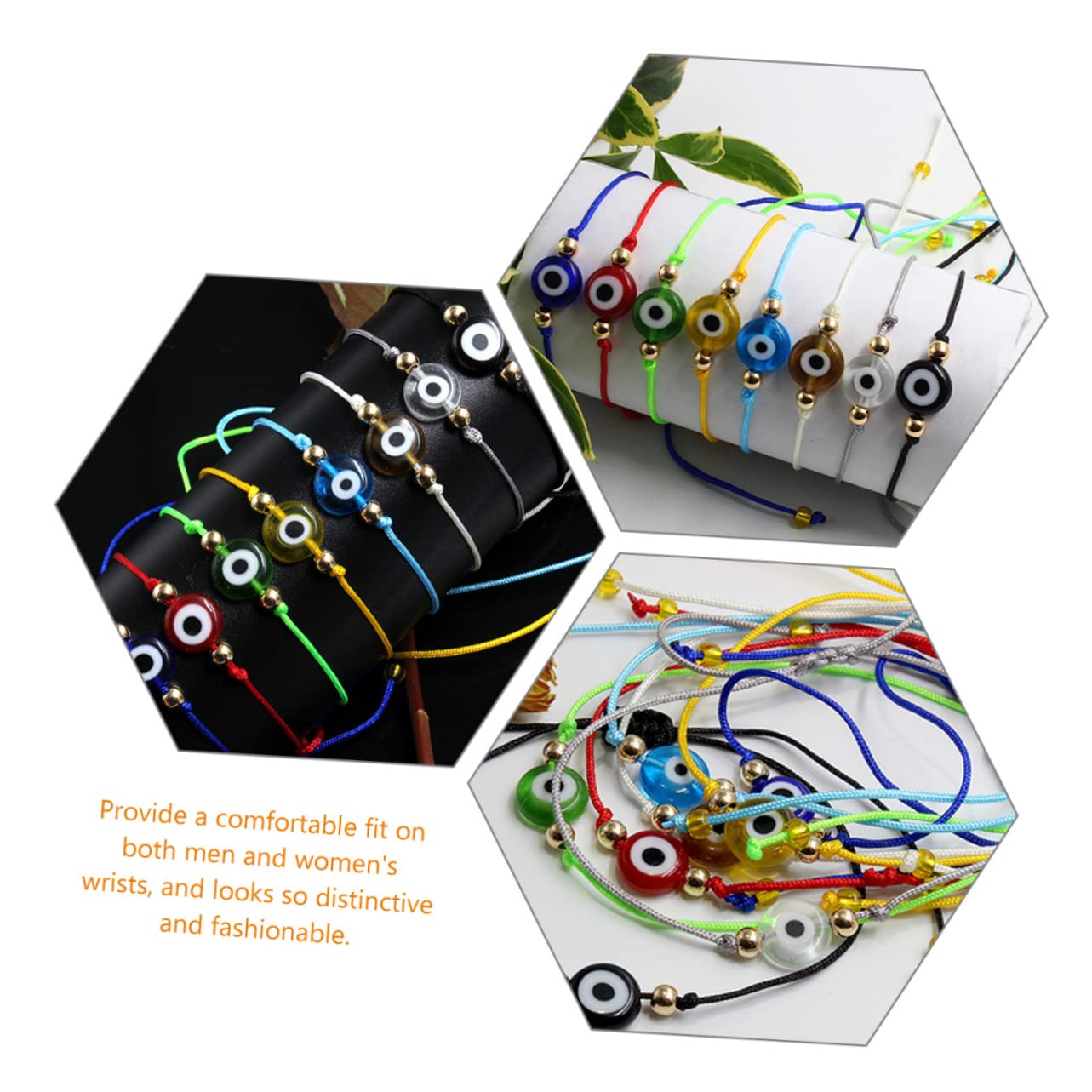minkissy 48piezas Pulsera De Ojo Maligno Ajustable Para Niñas y Mujeres Amuleto Turco Accesorio De Moda Para Edades