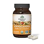 ORGANIC INDIA Ashwagandha Capsules - Organic Ashwagandha Supplement - Vegan Ashwagandha Root, Gluten-Free, Kosher, Non-GMO, Supports Stress Relief, Energy, and Sleep - 60 Capsules