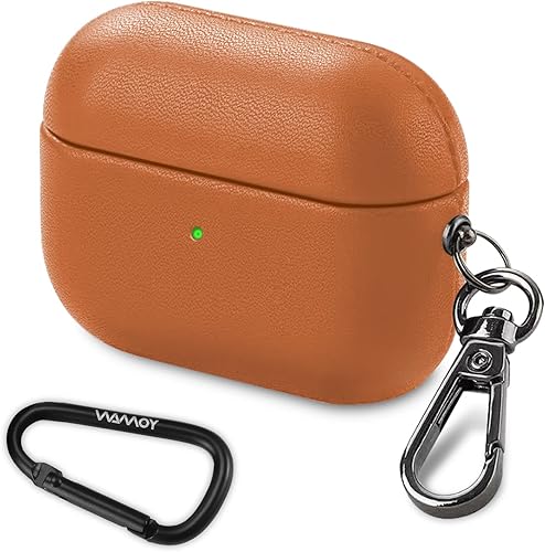 Funda de piel para Airpods Pro 2, funda protectora con gancho compatible con AirPods Pro de 2 generación (negro)