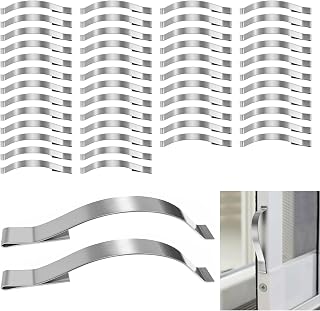 50 Pcs Window Screen Tension Spring Clips, 1/4" Wide Stainless Steel