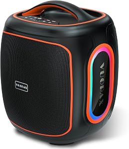 120W Peak Portable Bluetooth Speaker, Wireless Speaker for Outdoor Parties with Woofer 6.5″, IP65, Bass Boost, 18,000mAh B…