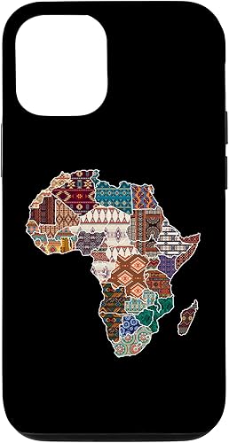 Miniatura 1 de iPhone 13 Pro Africa Map  Funda con estampado étnico tradicional de orgullo africano