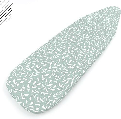 Vista 85 de Encasa XO Funda para tabla de planchar y almohadilla de 49"x18" - Acolchado grueso de fieltro de 3mm, ajuste con cordón y bloqueo, fácil de colocar