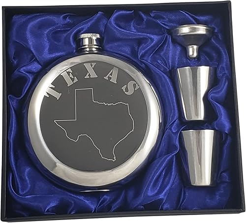 Set de regalo de Texas Flask - Orgullo del estado de la estrella solit