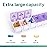 Sukuos AM PM Weekly 7 Day Pill Organizer, 2 Times A Day Pill Box with Arthritis Friendly Push Button, Medicine Cases for Vitamin/Fish Oil/Supplements, Easy to Clean (Purple&Blue)