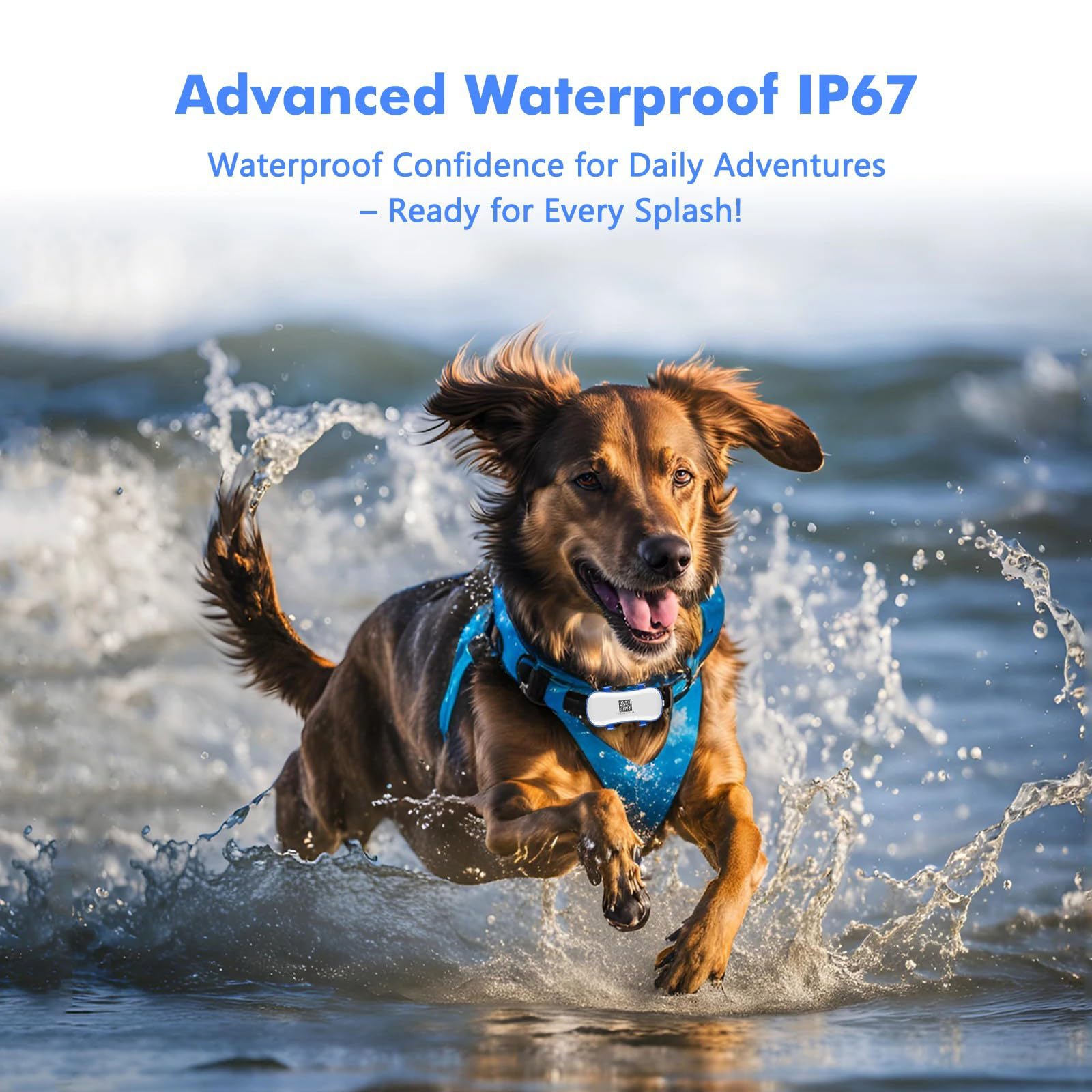 Nuevo Localizador GPS Perros, astreador De Actividad Inteligente, Rastreo Vía Satélite, Historial de ubicaciones, Avisos de Salud, Seguimiento de ladridos, Rastreador De Mascotas 100% Impermeabl