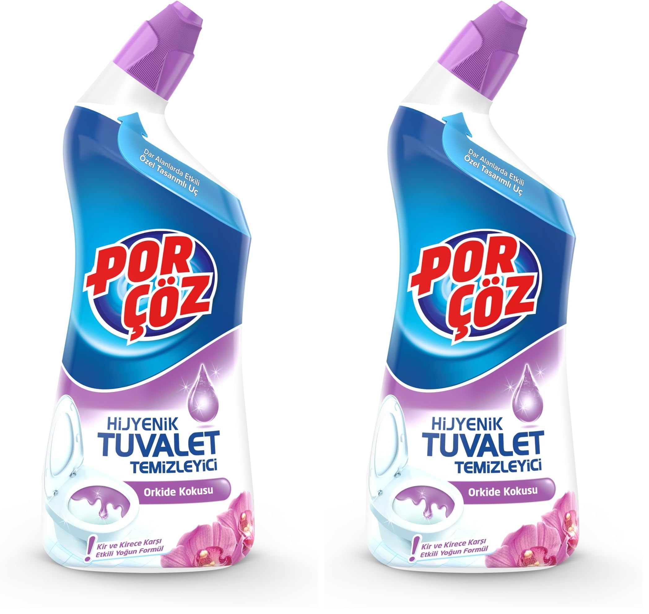 Porçöz Tuvalet Temizleyici Jel Orkide Kokulu 750 ml 2li paket