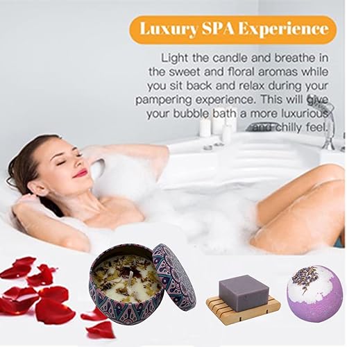 Miniatura 6 de Cestas de regalo de spa para mujeres, regalos de cumpleaños para mejores amigas, amistad, caja sorpresa morada para mujeres, incluye taza de