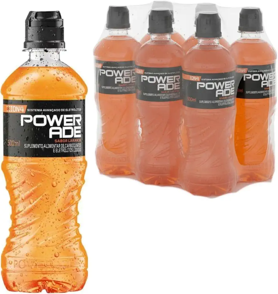 Kit 6 Bebidas Isotônicas Power ade Tangerina PET 500ml – Hidratação e Eletrólitos