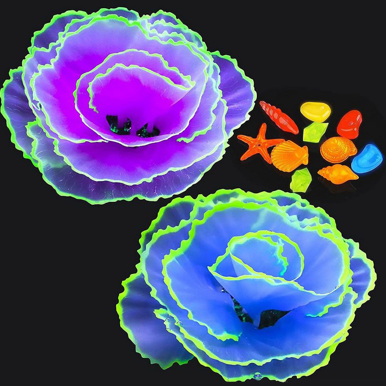 Besimple Adorno de Coral para Acuario, Efecto Brillante, decoración de Resina para pecera, decoración para Paisaje de Acuario