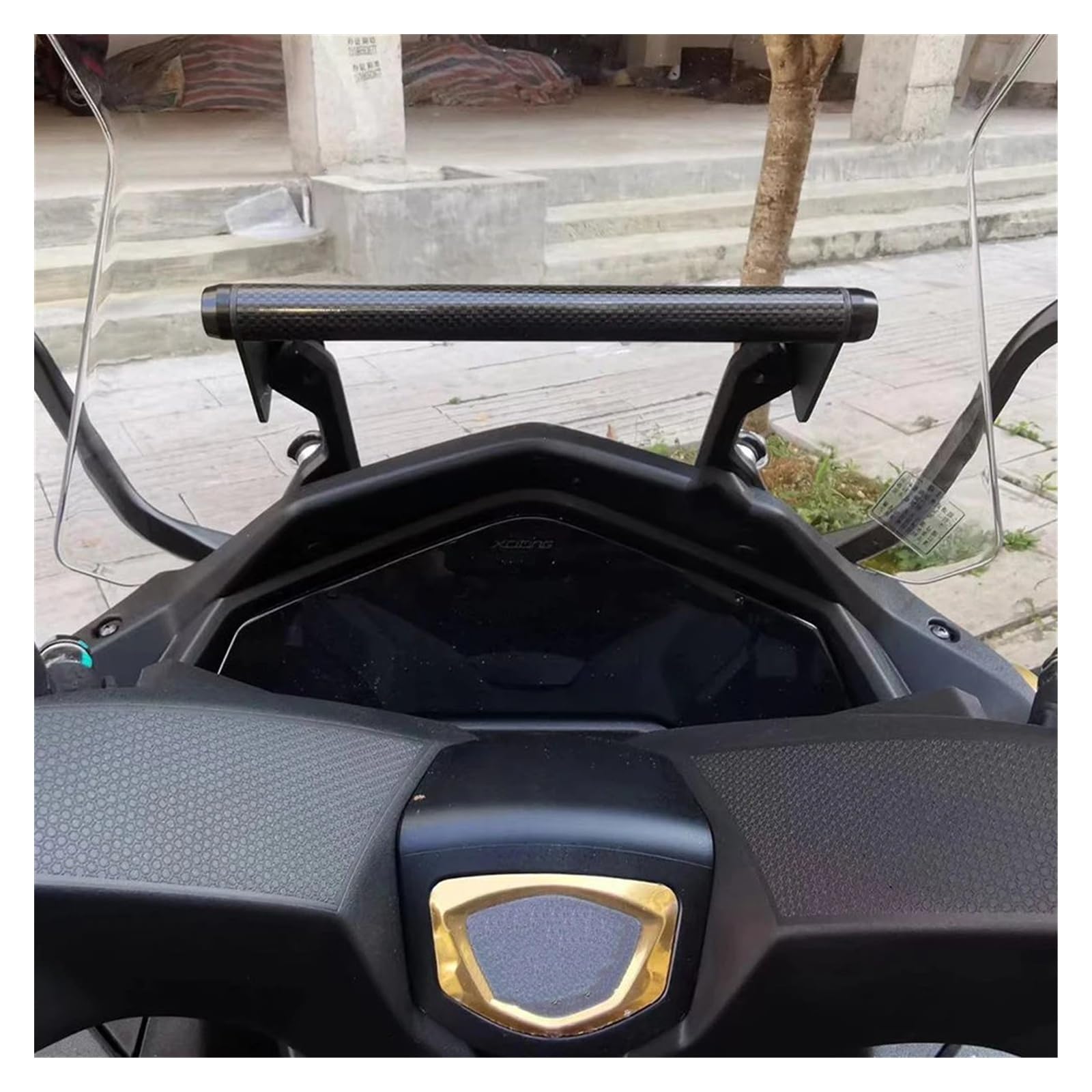 GPS Navegación Soporte para KYMCO para DTX125 para Kymco para 125DTX para DTX 125 Soporte Navegación Motocicleta Soporte para Teléfono Móvil UBS Soporte Fibra Carbono Motocicleta GPS Soporte
