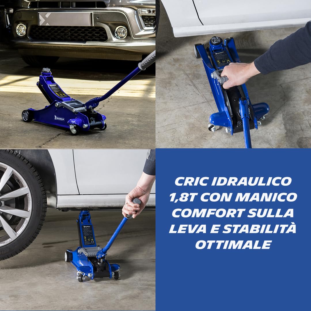 MICHELIN Cric idraulico a carrello da 1,8 tonnellate