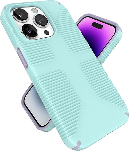Speck Funda delgada para iPhone 14 Pro, protección contra caídas, resistente a los arañazos y antiamarillamiento, con agarre antideslizante para