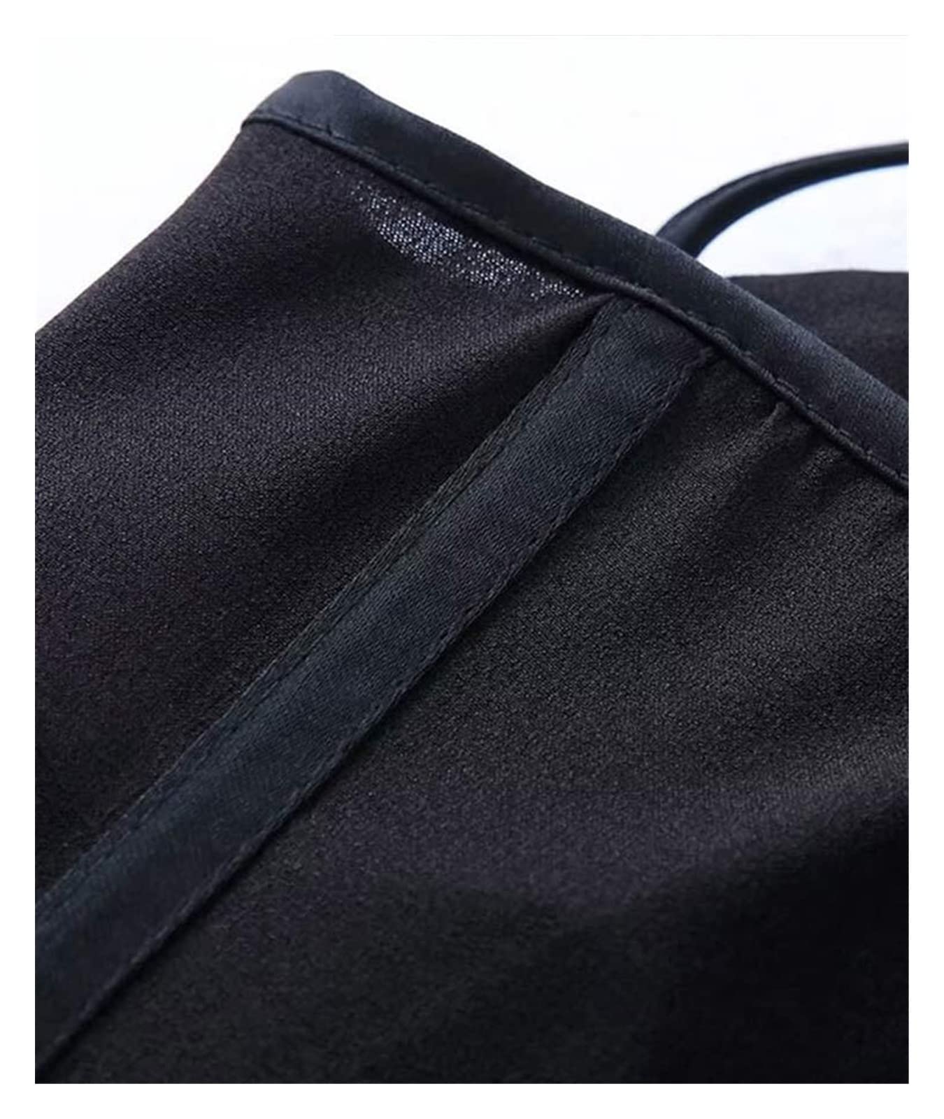 Señoras Sexy Sling Negro Spaghetti Straps Side Open Back Cross Cropped Zipper Tank Top Verano (Color : Black, Size : Medium)