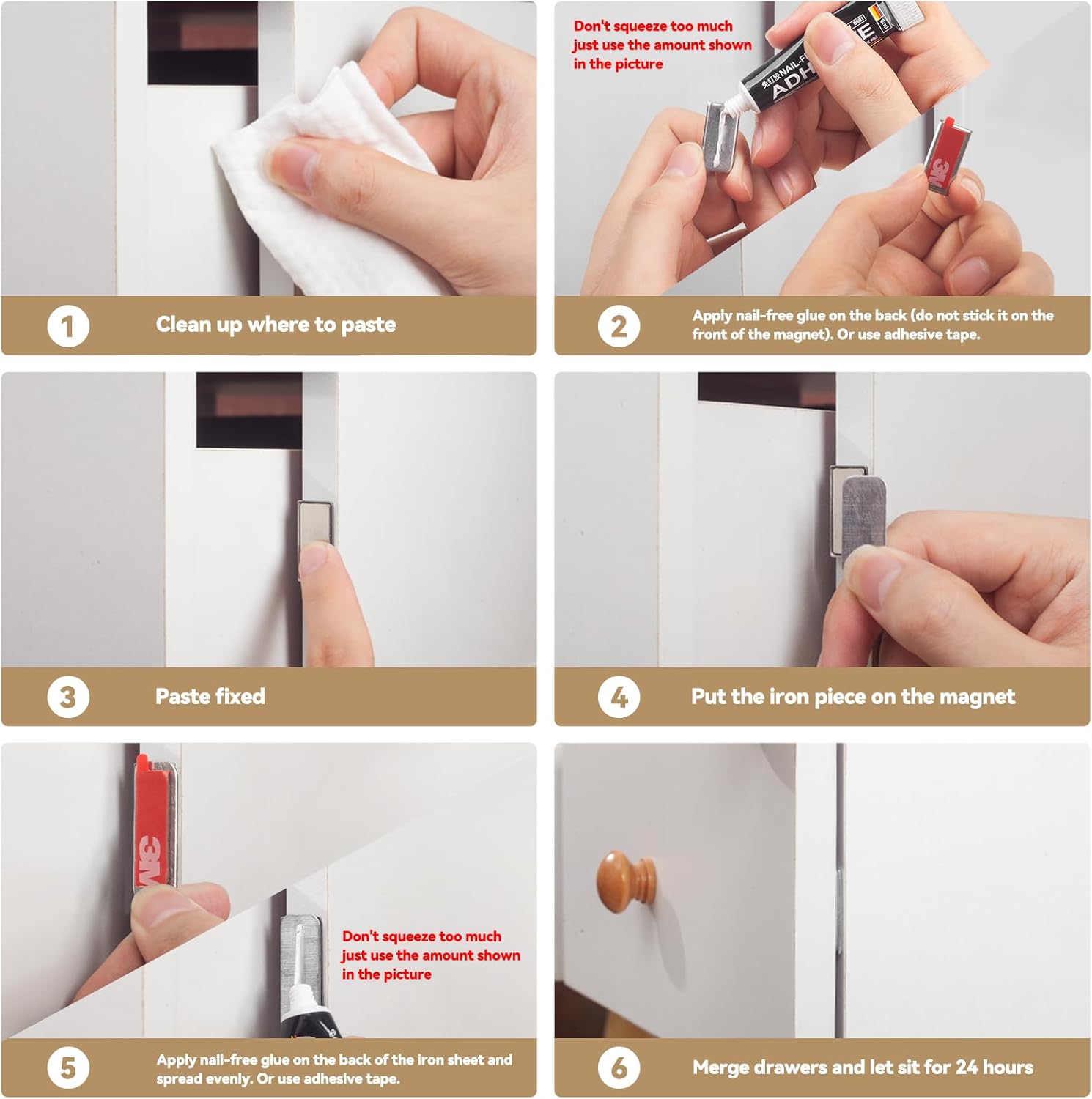 Cabinet Door Magnetic Catch, 4 Pack 0.08in Cabinet Door Magnets for Wardrobe Closet Shutter Drawer Cabinet Closure