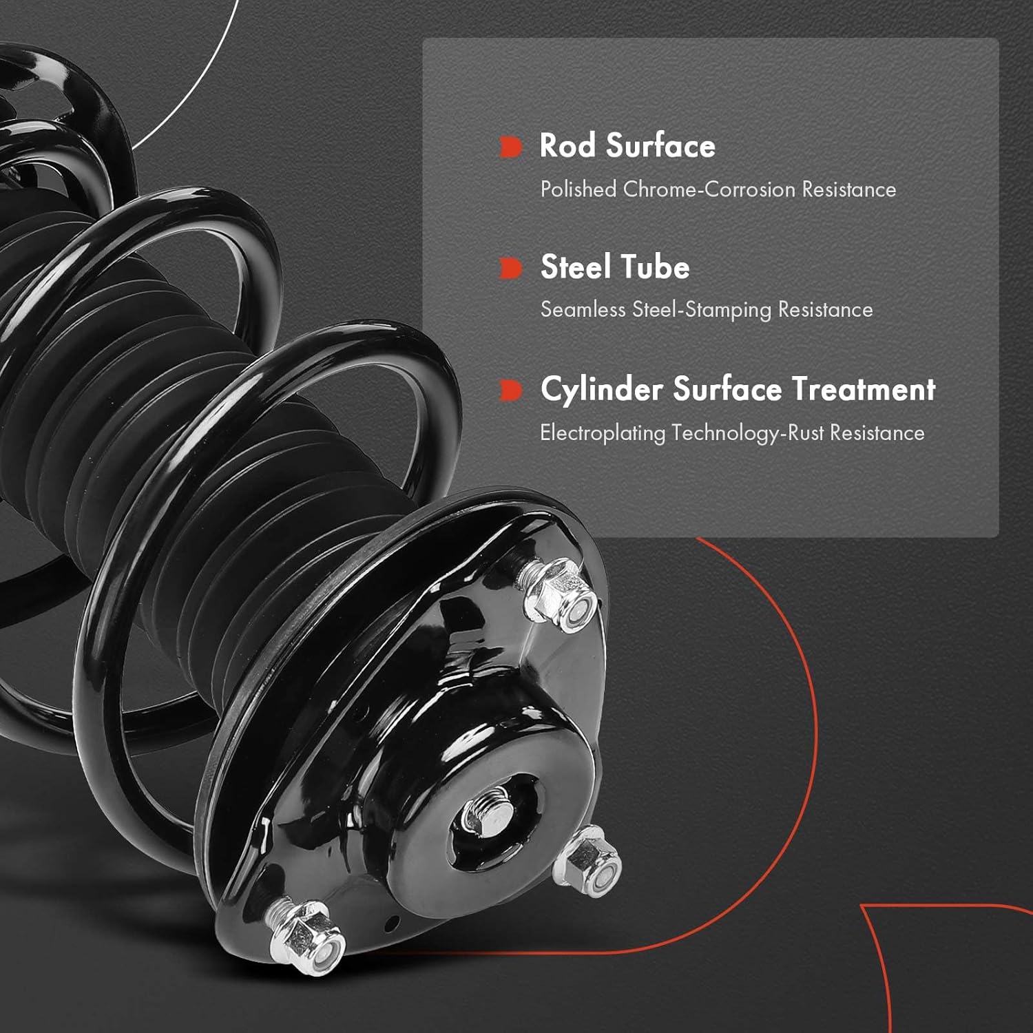 A-Premium 2x Front Complete Strut Compatible with Lexus ES300h 2019-2024, ES350 2019-2024 & Toyota Avalon 2020-2022, Quick Suspension Strut Shock Assembly