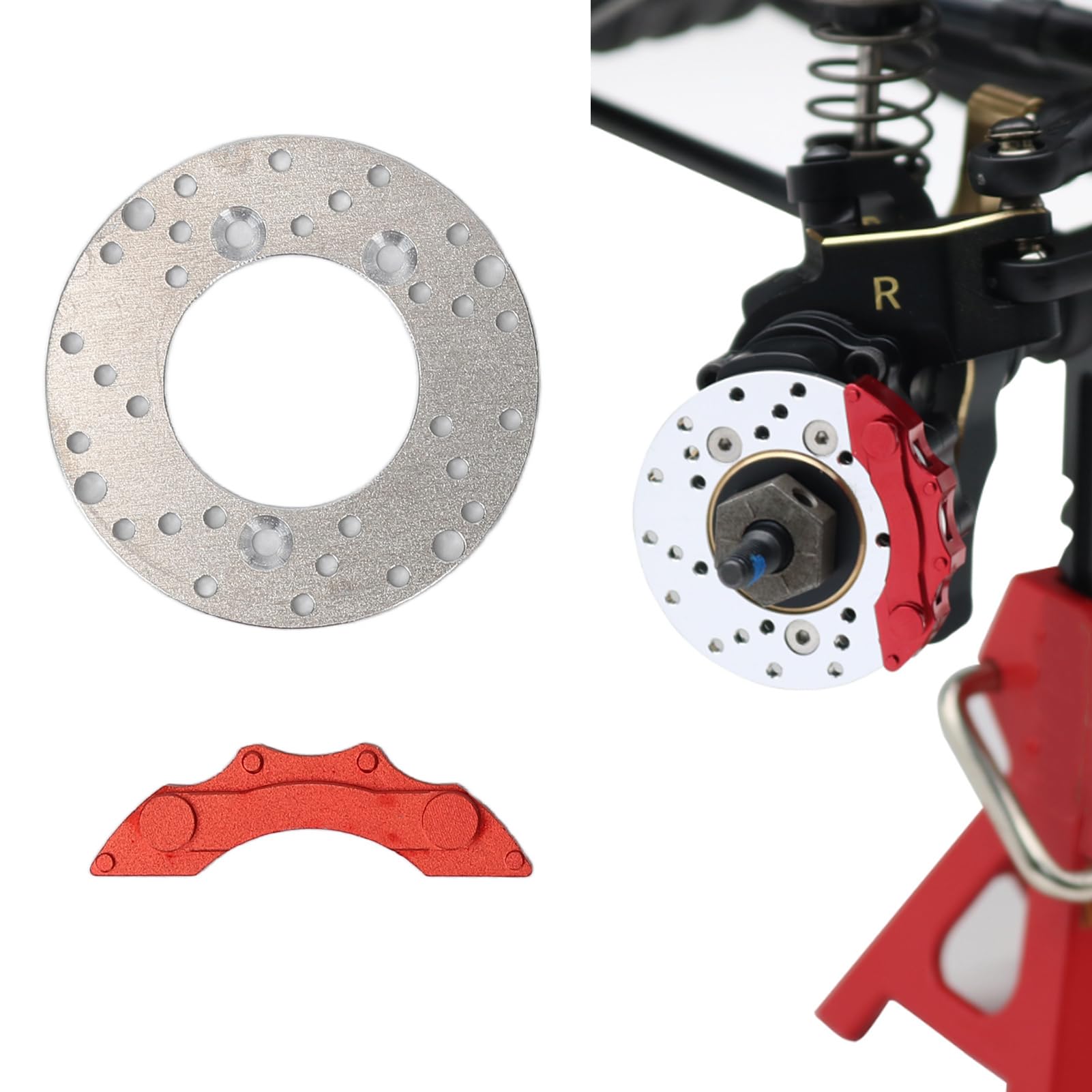 Mozzo Ruota Esagonale Con Pinza Freno In Metallo Per Auto RC Traxxas UDR 1/7 (Blu)