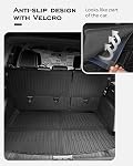 Tapis de sol à ajustement personnalisé & Cargo Liner & Protection arrière du dossier pour Ford Escape 2013-2019: Tapis en caoutchouc tout-temps, protection intérieure complète pour SUV, Durable & Facile à nettoyer