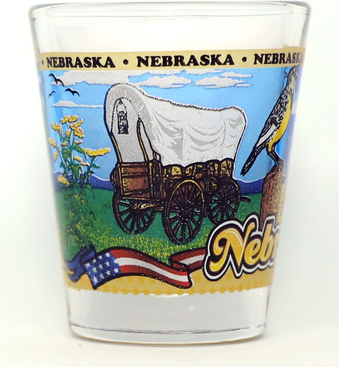 Nebraska State Wraparound Shot Glass