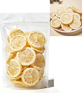 Freeze-Dried Lemon Slices 100g (3.5 oz), Naturally Freeze-Dried Lemons with No Added Sugar for Tea, Baking, Crafting, and Bar Settings