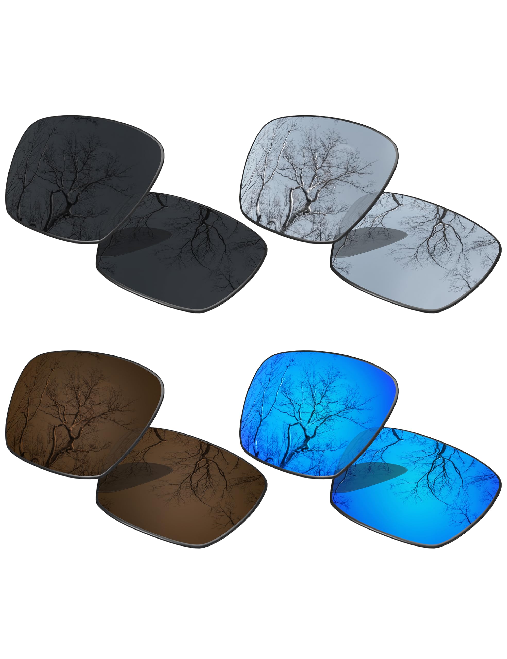 ToughAsNails Set of 4 Polarized Replacement Lenses for Oakley Dispatch 1 Pack-BSBI1