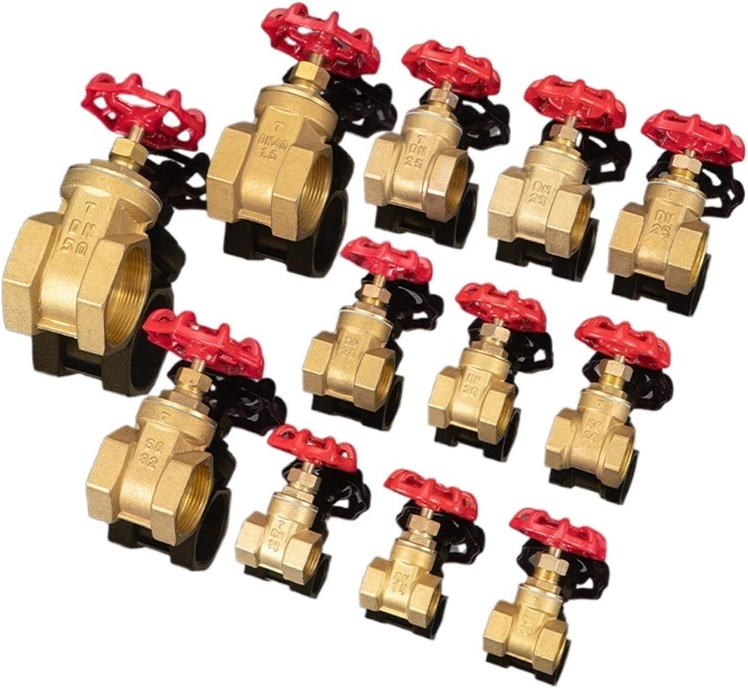 Brass Gate Valves Female Thread 1/8 1/4 3/8 1/2 3/4 1 1-1/4 Tap Water Valve Switch Valve Internal Thread Gate valves 1Pcs(DN32)