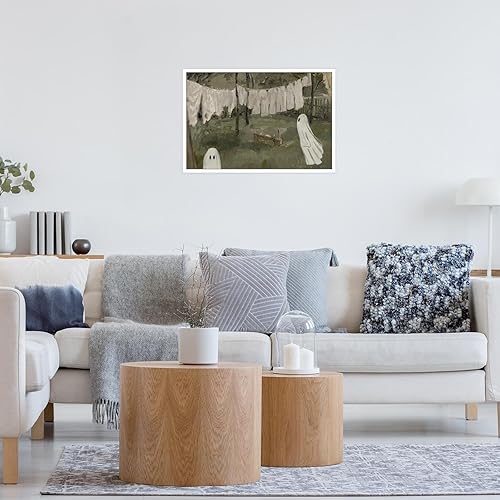 Miniatura 5 de Lienzo vintage con diseño de fantasma, arte de pared de moda, pósteres divertidos de Halloween, impresiones artísticas de Halloween, pintura de