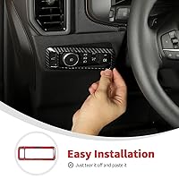 Vista 4 de Linskip Cubierta de control de faro compatible con Ford Bronco Sport 2021-2026, cubierta del panel del interruptor de los faros delanteros