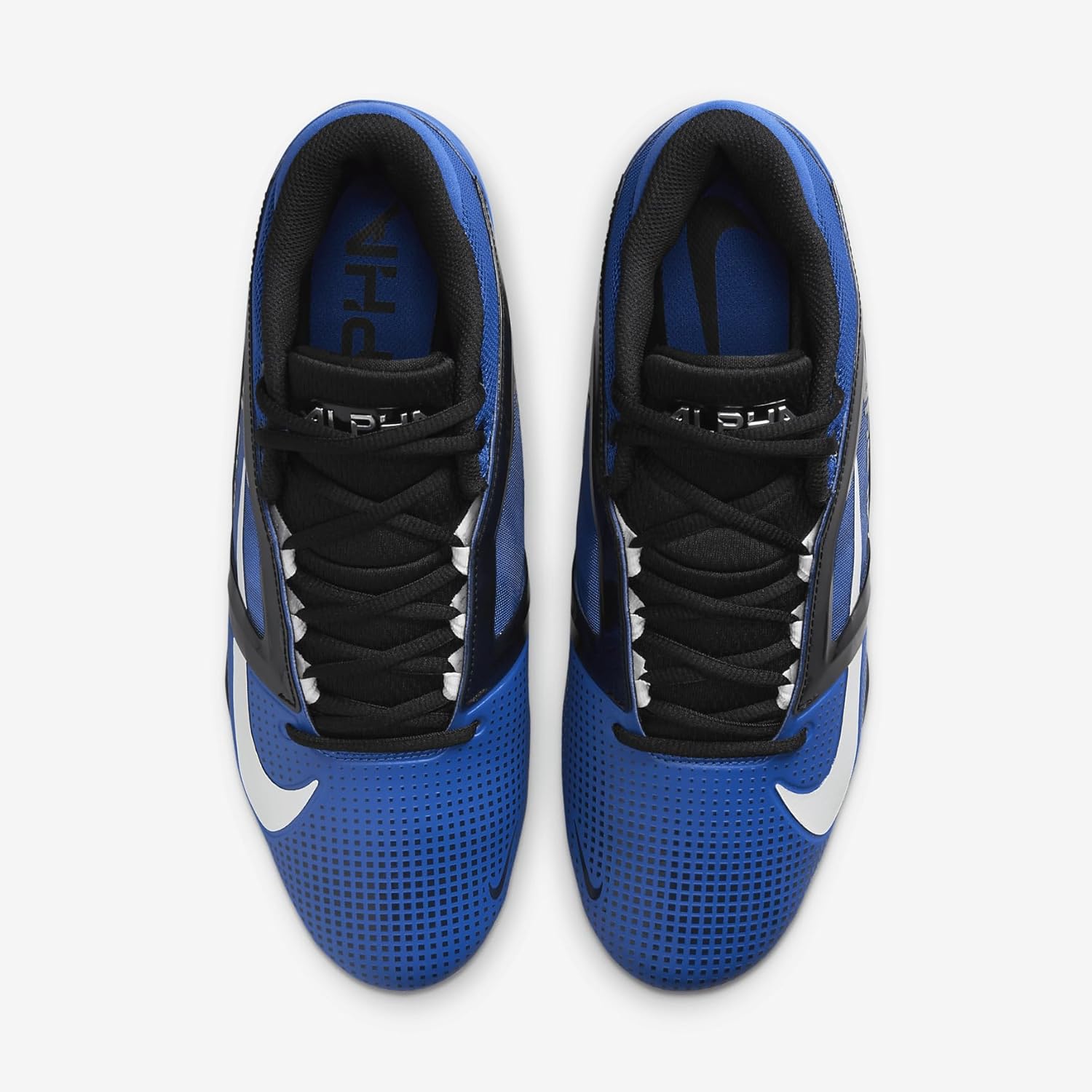 Nike Alpha Menace 4 Pro Football Cleats (FD7037-400, Hyper Royal/Metallic Silver/Midnight Navy/White) Size 17 - Image 4