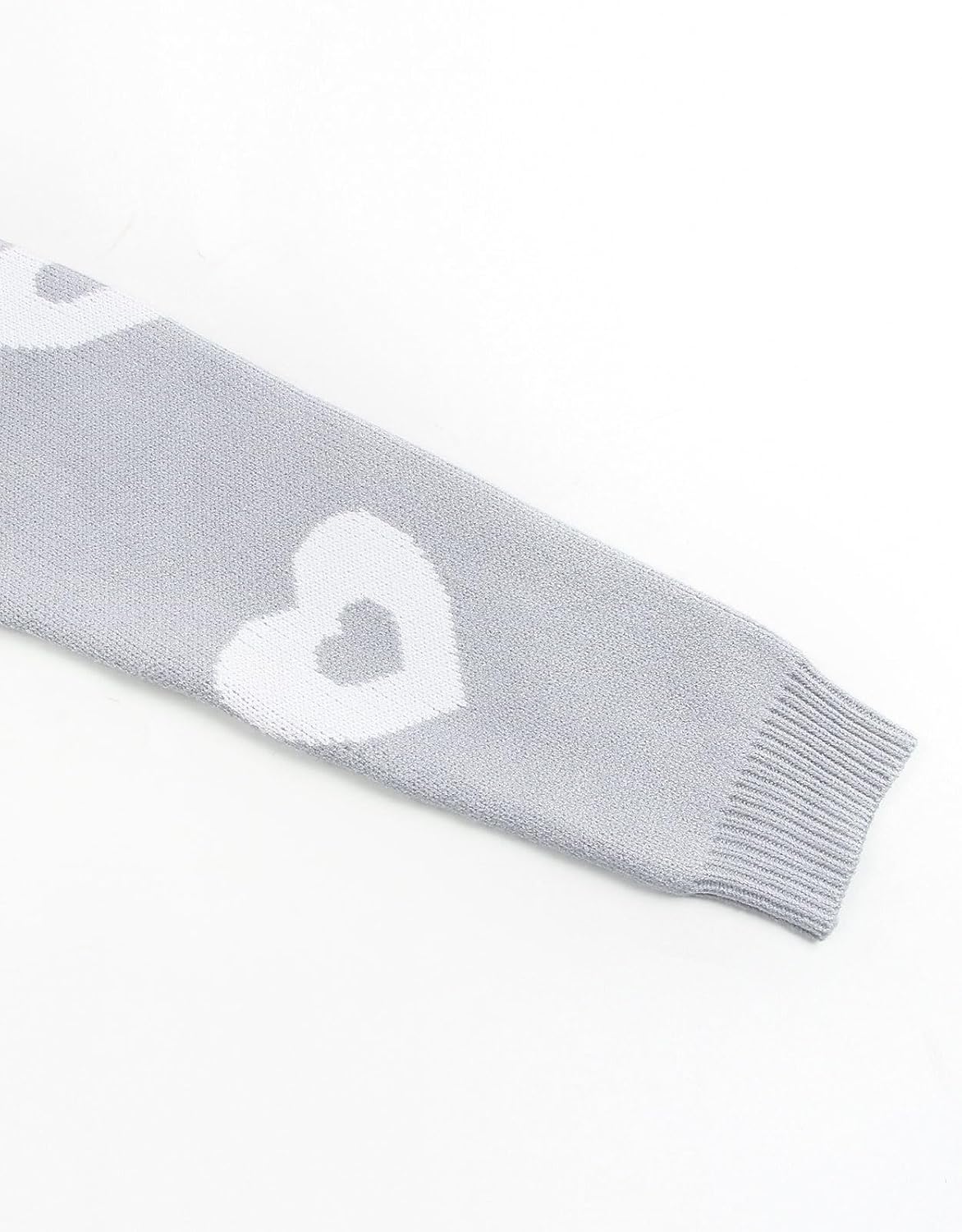 Womens Boat Neck Pullover Sweaters Fall Winter Long Sleeve Cute Heart Valentine Sweater - Image 7