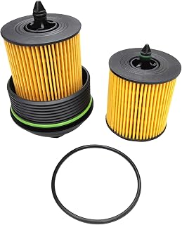Engine Oil Filter & Cap Seal Assembly fit for Buick Chevy Pontiac Saturn GMC Olds 2.4L Engine #12605566, PF457G, 12605565, PF458G