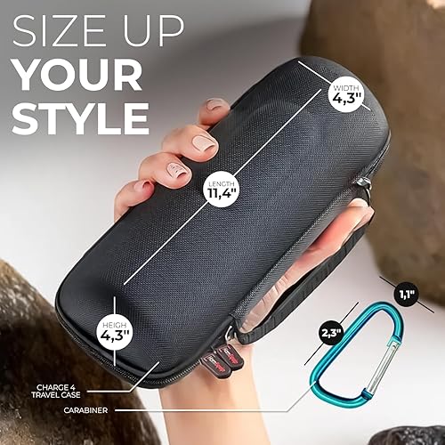 Vista 3 de HomEquip Funda rígida para altavoz portátil inalámbrico JBL Charge 5 / Charge 4 (funda solamente)