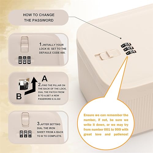 Miniatura 2 de Caja de almacenamiento con cerradura, caja de seguridad para medicamentos, cárcel bloqueada para teléfono celular, recipientes para refrigerador de