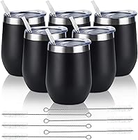 Vista 22 de Lifecapido Paquete de 4 copas de vino de acero inoxidable de 12 onzas sin tallo, vaso de vino aislado, vasos de vino de acero inoxidable con tapas