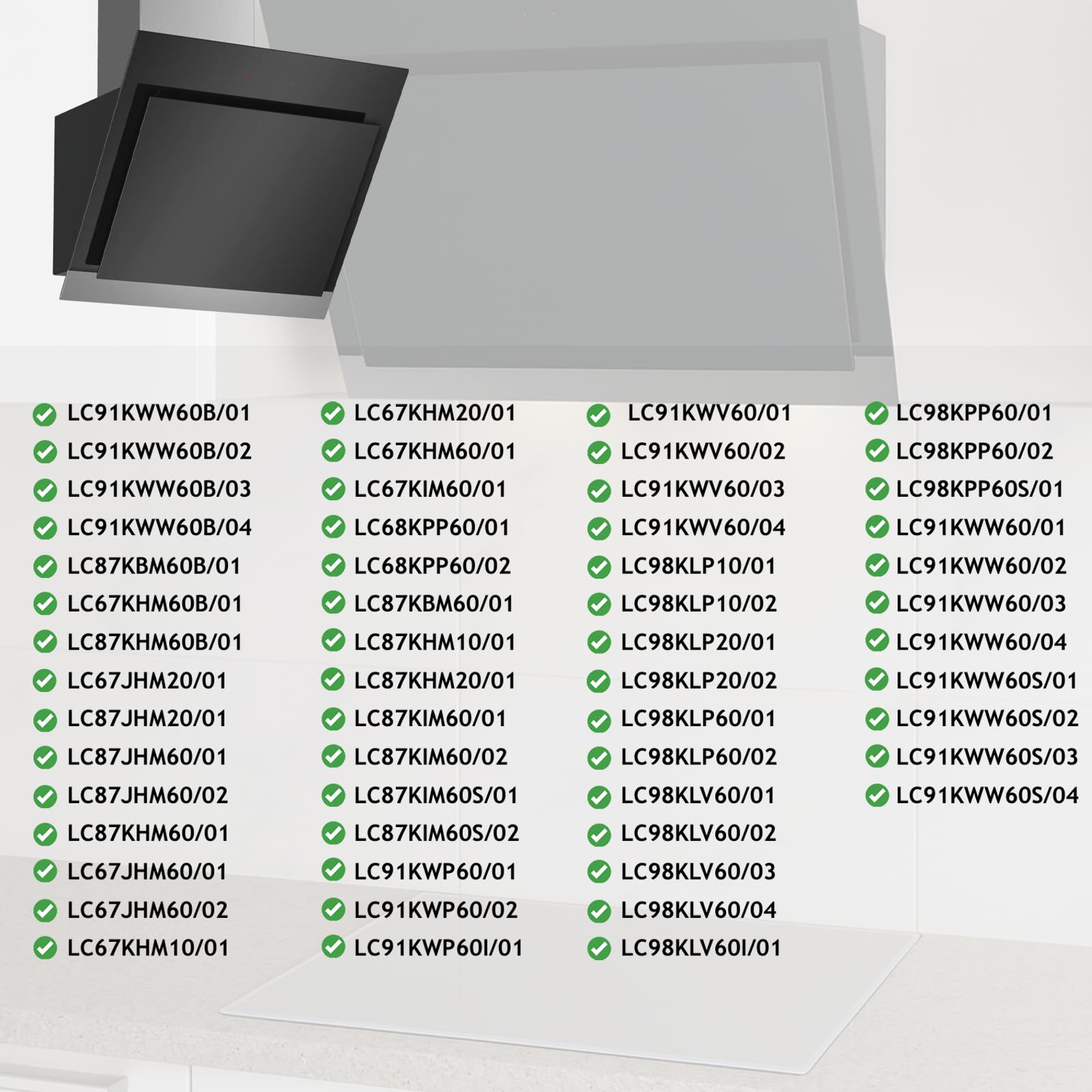 SPARES2GO Filtr węglowy do okapu kuchennego Siemens LC67 LC87 LC91 LC98 (2 filtry)