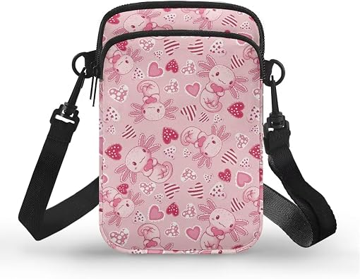 CLOHOMIN Cellphone Crossbody Purse, Women Men Mini Crossbody Handbag with Zip Pockets