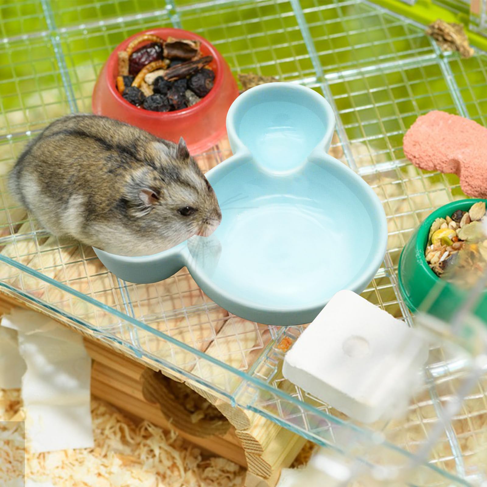 Bangminda Hamster Näpfe Set 2 Stück Keramik Futte Produktbild-Vorschau 8