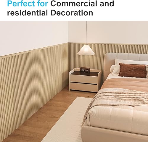 Miniatura 8 de Art3d Paneles de revestimiento de madera, tablero de pared de poliestireno con cuentas para decoración de pared interior, 79.3 pulgadas de ancho x