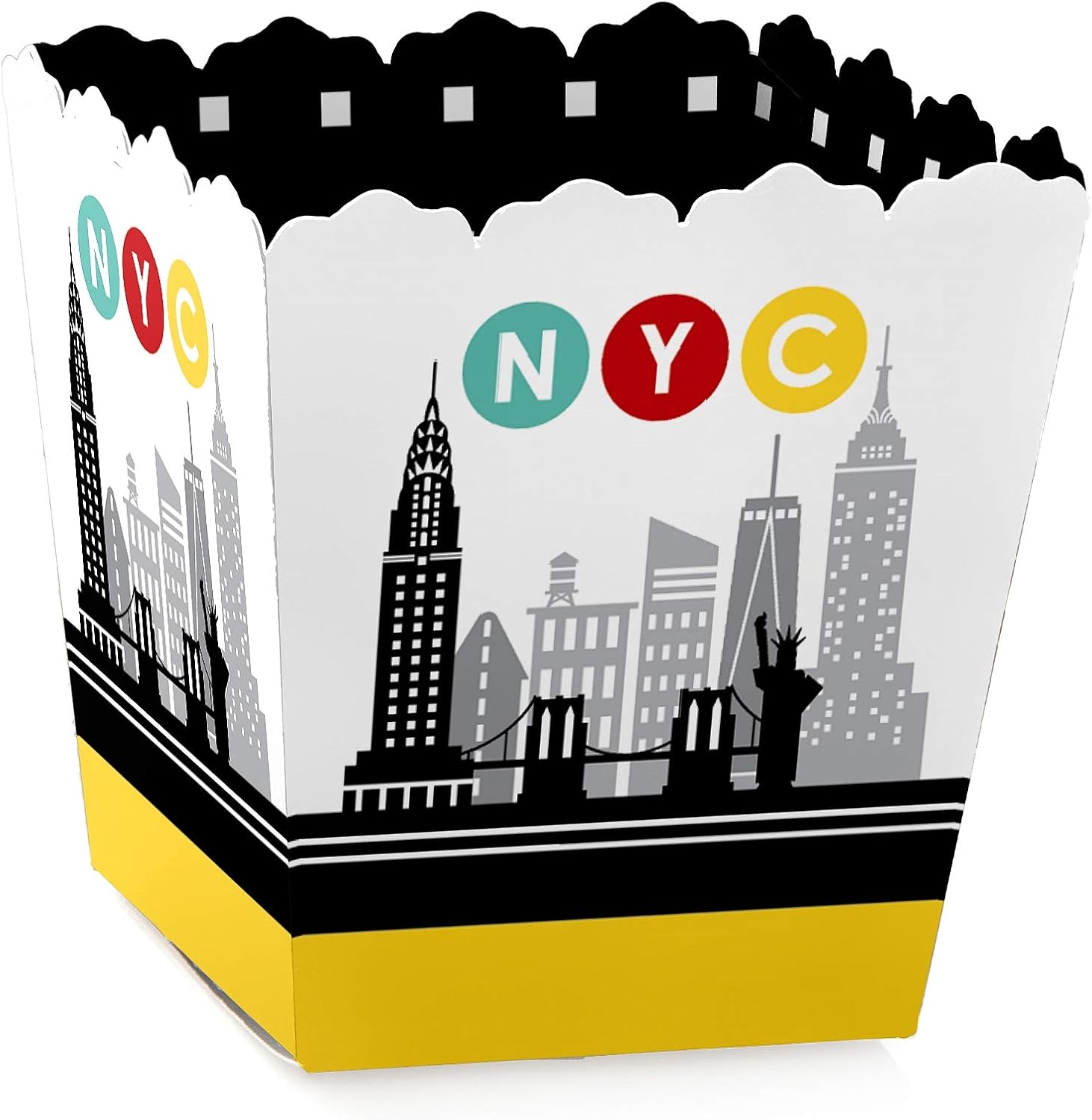 Big Dot of Happiness NYC Cityscape - Party Mini Favor Boxes - New York City Party Treat Candy Boxes - Set of 12