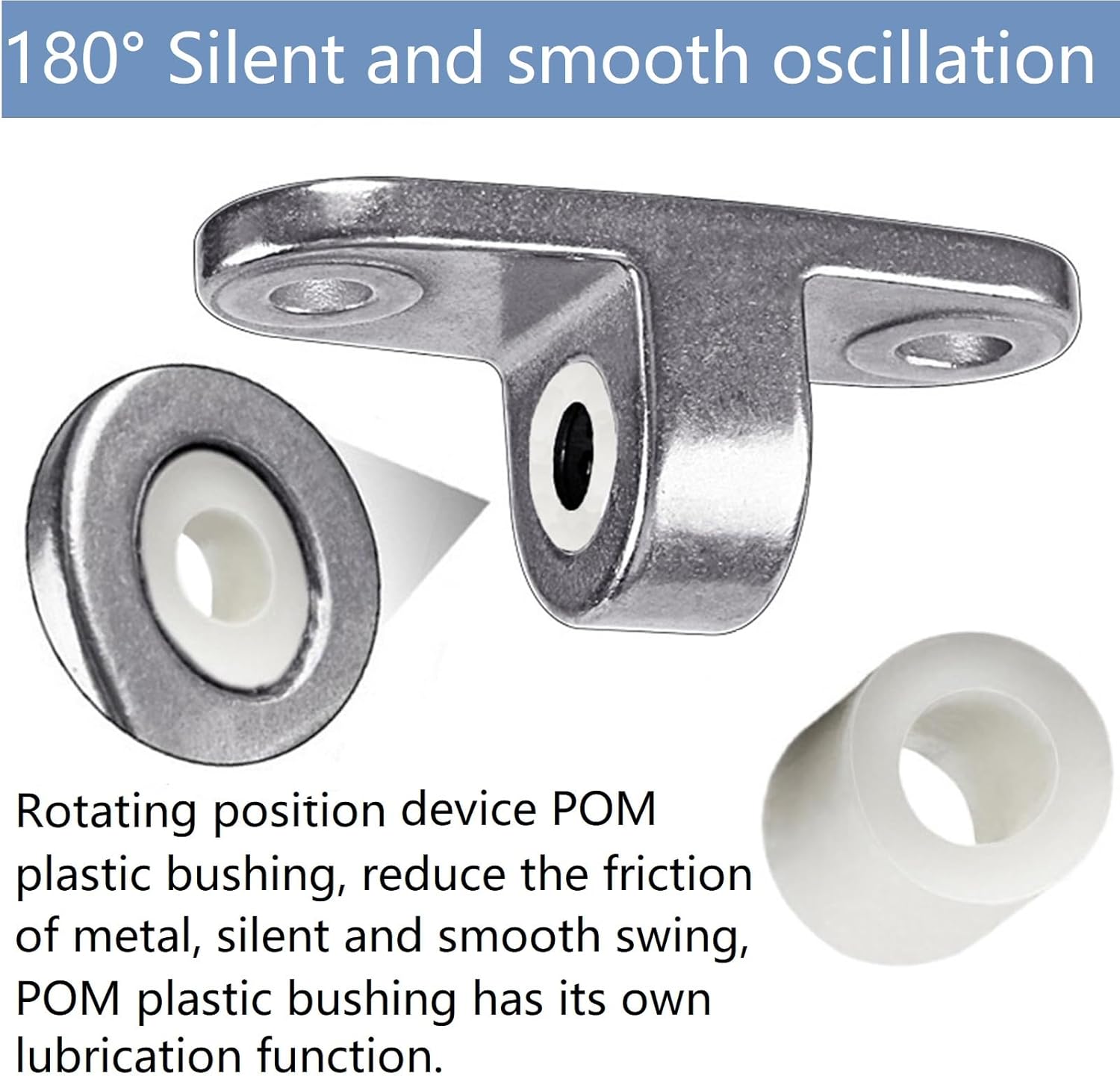 Permanent Antirust Stainless Steel Slient Bearing Swing Hanger,Heavy Duty 180° Rotary Swing, 1500LB Wood Playground Hammock Chair,sandbag Porch Swing - Image 2