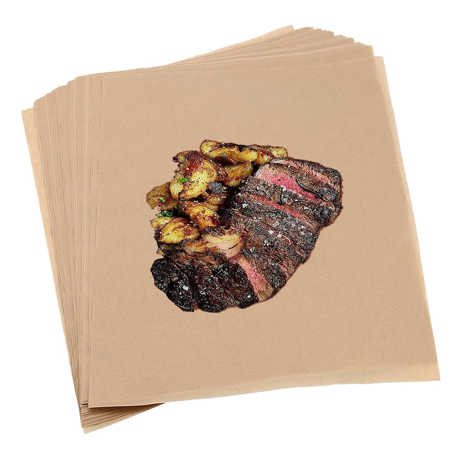 Brązowe arkusze papieru rzeźniczego do wędzarni, sublimacji, 30 x 30 cm, papier do pakowania mięsa do grillowania, pakowania, prasy termicznej, 50 szt
