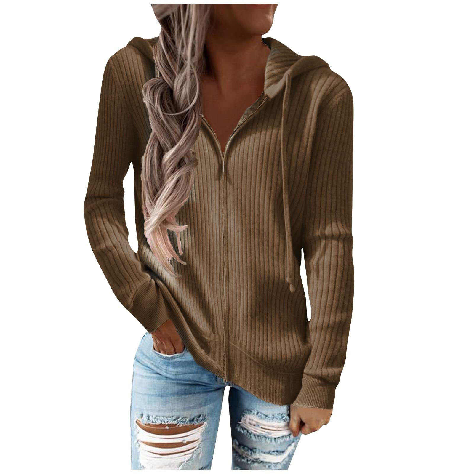 Women's Zoomies Hoodies For Teens String Up Casual Long Sleeve Hooded Sweatshirt Coat Oversized Hoodie Fleece