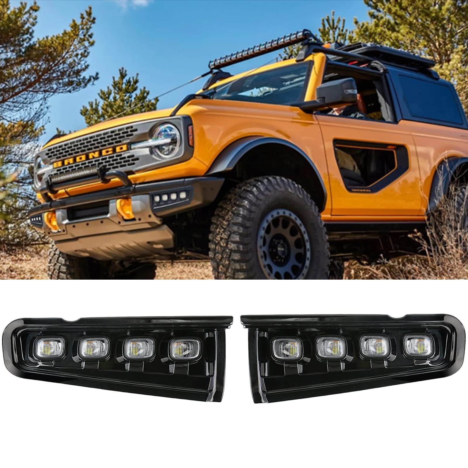 Photo 1 of Bronco Fog Lights for Ford Bronco - Fog Bumper Lamps Assembly