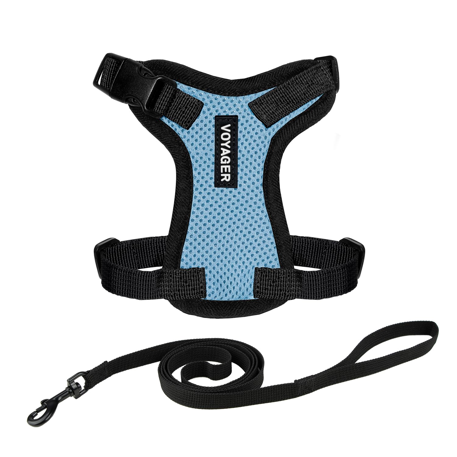 Best Pet Supplies Voyager Step-in Lock - Arnés para Mascotas, Malla para Todo Tipo de Clima, arnés Ajustable para Gatos y Perros, Base Azul bebé, Talla XXS (Pecho: 10-14 Pulgadas, Apto para Gatos)