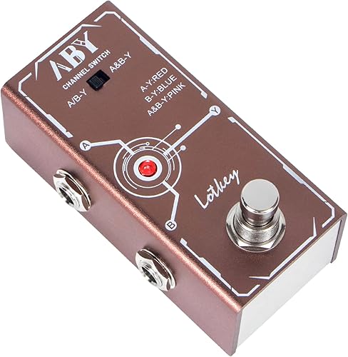 ABY Box Line Selector AB Switch Aby Pedal de efectos Lotkey Mini Guitarra True Bypass