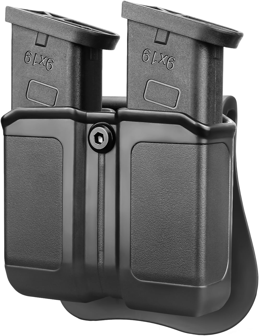 Double Magazine Pouch for 9mm/.40 Dual Stack, MOLLE or Silicone Paddle Mount, Adjustable Cant, Fits Glock, Sig, Springfield, Taurus & Similar Models