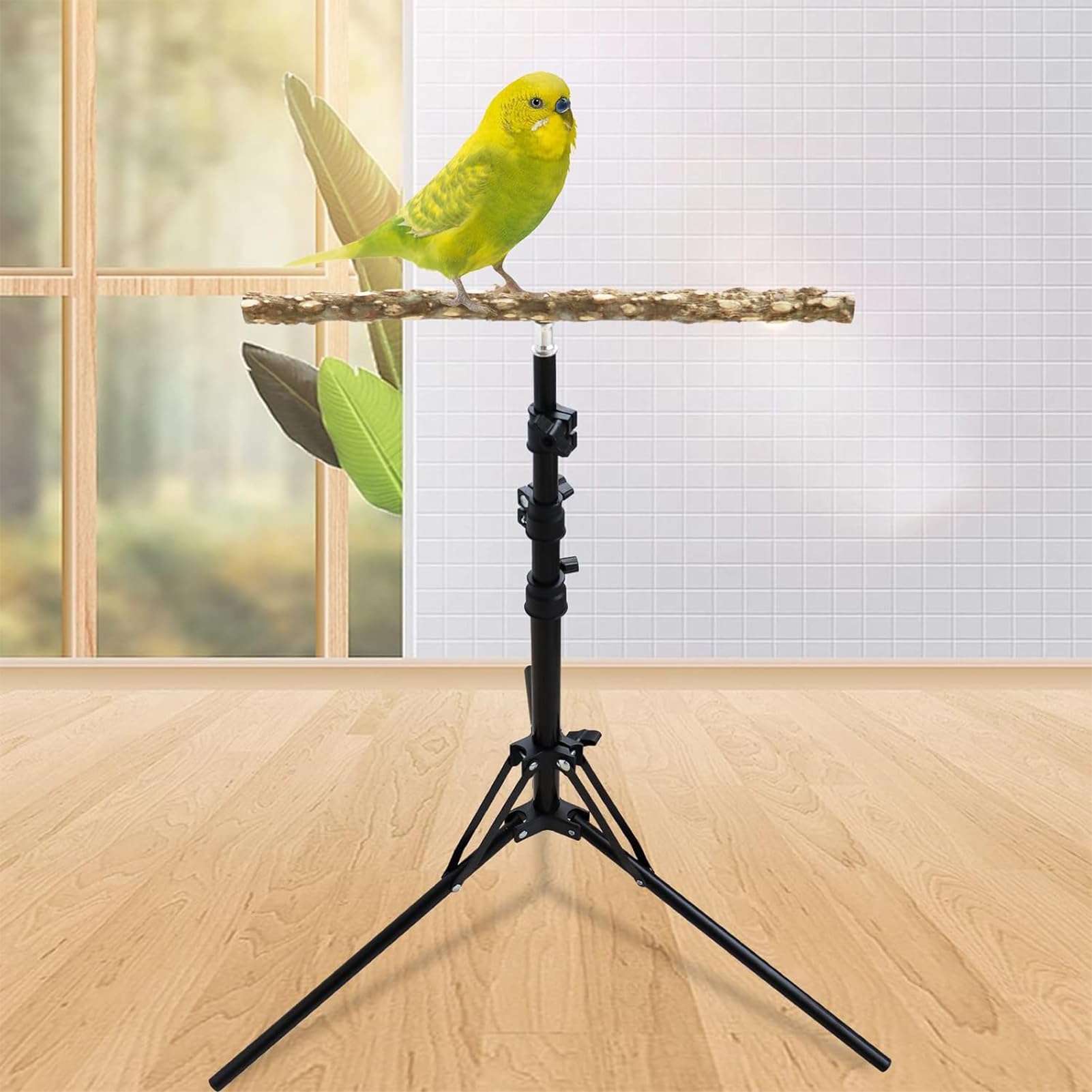 Genérico - Madera 40~157cm | de Perca de Loro de Madera de Pimienta | Natural | Perc?Stand para adiestramiento de Aves Perchas Bir? Ajustables para Loros - MultiusosBir? ?d