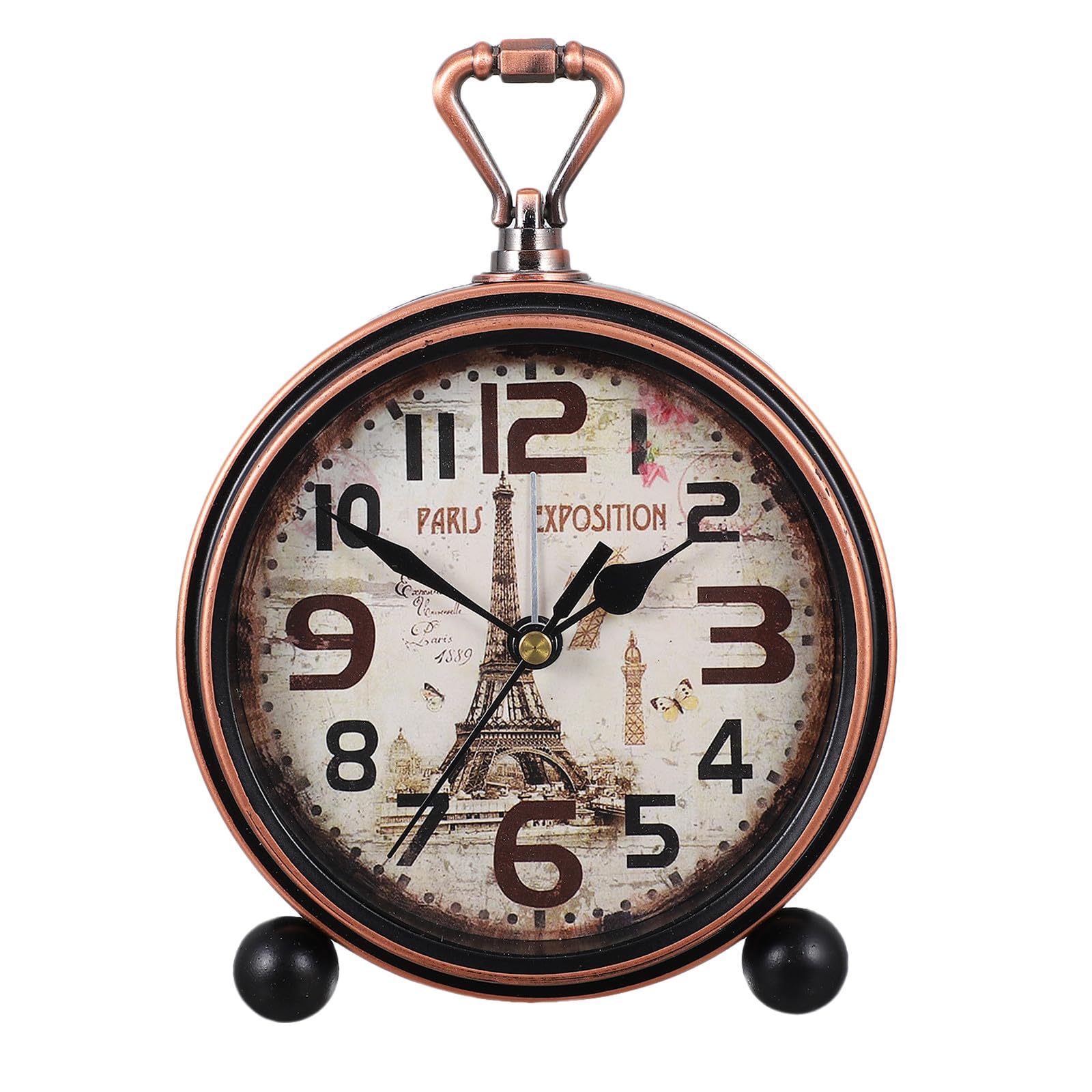 Reloj despertador vintage de hierro forjado SUPVOX estilo europeo
