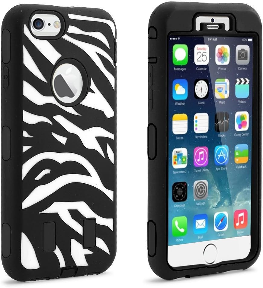 PASONOMI iPhone 6s Case, iPhone 6 Case, HIGH Impact Resistant Full Body Hybrid Armor Protection Defender Case Cover for Apple iPhone 6S/6 4.7 inch (Black)